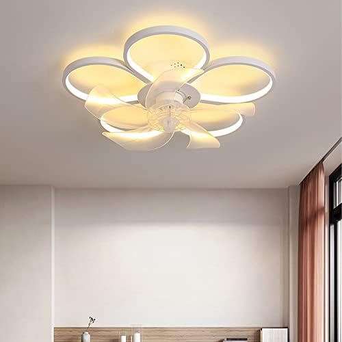 DLSixyi מאווררי תקרה מודרניים עם מאוורר אורות עם תאורה מאוורר תקרה חכמה של 50 סמ.