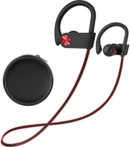 אוזניות Bluetooth Stiive, אוזניות ספורט אלחוטיות IPX7 אטומות למים עם מיקרופון, אוזניות אוזניות סטריאו חסינות