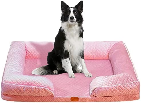 מיטת ספה של ניופאיט לכלבים גדולים ספת כלבים עמידה מיטת המחמד מיטת המחמד כיסוי נשלף ברכיבה עם רוכסן ותחתית
