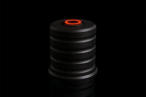 אלפאקול 17434 פאוור כפתור עם בלחיצת כפתור 19 ממ אדום תאורה - עמוק שחור מודינג לדחוף כפתור