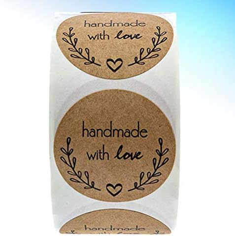 קישוטי Valentine של Amosfun 1 גליל/500 יחידות רומנטיות מדבקת נייר רומנטית מדבקה עצמית מדבקה DIY אפיית אריזה