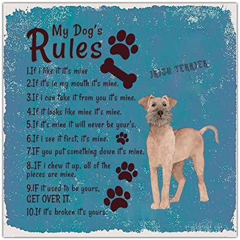מצחיק מתכת כלב סימן שלי כלב של כללים עתיק לחיות מחמד כלב סימן מבורך מתכת הדפסת בציר לחיות מחמד