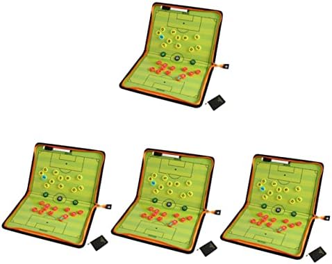 CLISPEED 4 SETS תיקיות כלי מחק כדורסל עם משחק לוח נייד לנייד לתכנון רוכסן מגנטי טקטיקה אסטרטגיית כתיבה לשימוש