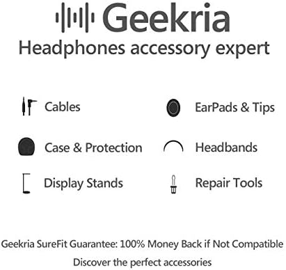 Geekria QuickFit כבל שמע עם מיקרופון תואם ל- Bose Soundtrue סביב אוזן II, Soundtrue, Soundlink
