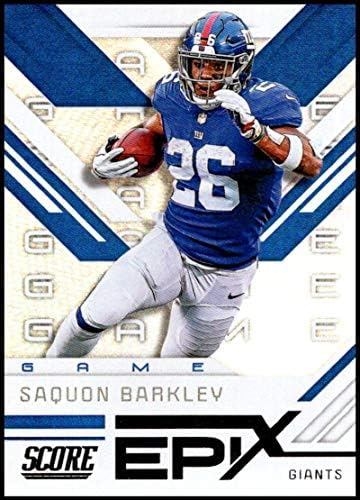ציון 2019 משחק Epix 8 Saquon Barkley New York Giants Card Formall Card Football Card במצב גולמי