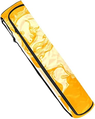 חד קרן צהוב יוגה מחצלת תיק עם רצועת כתף יוגה מחצלת תיק חדר כושר תיק חוף תיק