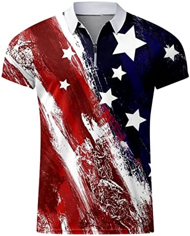 חולצות פולו דגל אמריקאיות של Ruiruilico חולצות דגל אמריקאי 4 ביולי חולצות טריקו פטריוטיות.