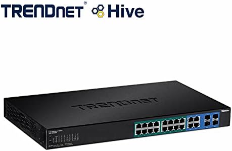 Trendnet 20-Port Gigabit Web Smart 370W POE+ Switch, TPE-1620WSF, 16 יציאות Gigabit POE+, 4 יציאות Gigabit
