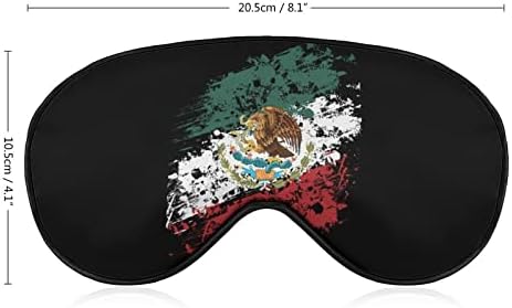 מצחיק מכסה מקסיקני דגל אמריקאי מכסה עין שינה רכה לכיסוי עיוורון ישן בלוקים מושלמים אור עם רצועה מתכווננת