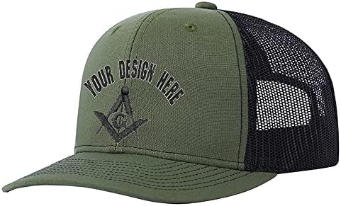 מותאם אישית הבונים החופשיים 112 נהג משאית כובע מתנות לגברים עיצוב רקום שלך טקסט מצליפה רשת בייסבול כובע לנשים