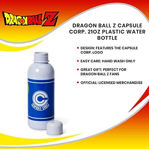 פשוט פאנקי רשמי דרקון בול Z CAPSULE CORP. בקבוק מים פלסטיק - מיכל 21 אונק
