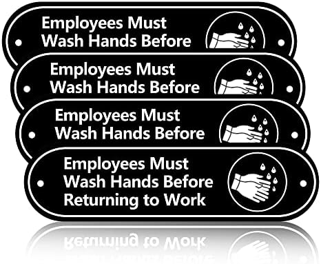 העובדים חייבים לשטוף ידיים לפני שהם חוזרים לשלט עבודה 4 חבילה-דרכים כפולות קלות של מדבקה דבק עצמית