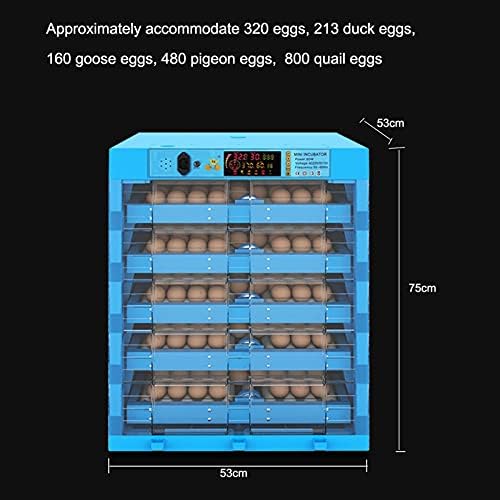 103234536 חממות לבקיעת ביצים עם אוטומטי ביצת הפיכת 320 דיגיטלי חממת טמפרטורת בקרת עבור עוף שליו יונת אווז