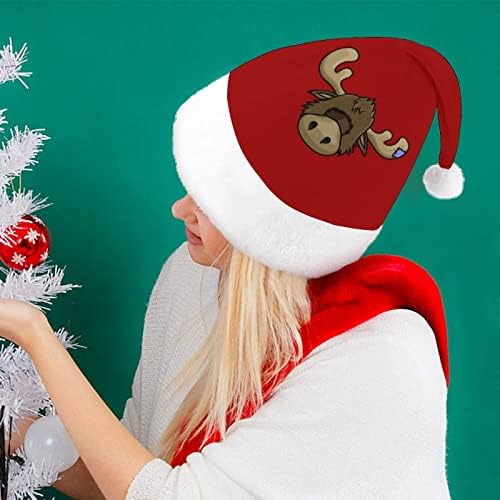 קריקטורה איל קטיפה חג המולד כובע שובב ונחמד סנטה כובעי עם קטיפה ברים ונוחות אוניית חג המולד קישוט