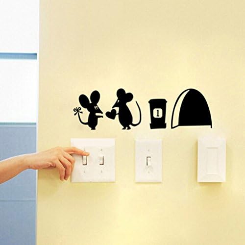 עכבר חור ויניל קיר קיר אמנות מדבקת מדבקות ילדים משתלת חדר בית בית 3 ספ