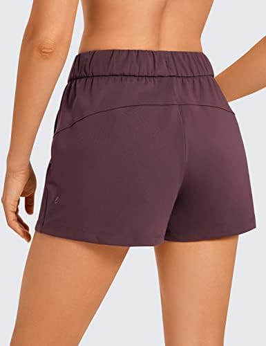 מכנסי יוגה של CRZ לנשים, מכנסיים קצרים של אימון אתלטי, טיולי טרקלין בריצה של מכנסי גולף נסיעות מזדמנים עם