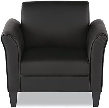 אלרה אלרל23 ל10 ב אלרה קבלה טרקלין סדרת מועדון כיסא, שחור / שחור עור