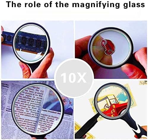 זכוכית מגדלת נוקסק, זכוכית מגדלת בהבחנה גבוהה פי 3, המשמשת לזכוכית מגדלת עם אור קריאה, מתאימה למלאכת תחביב,