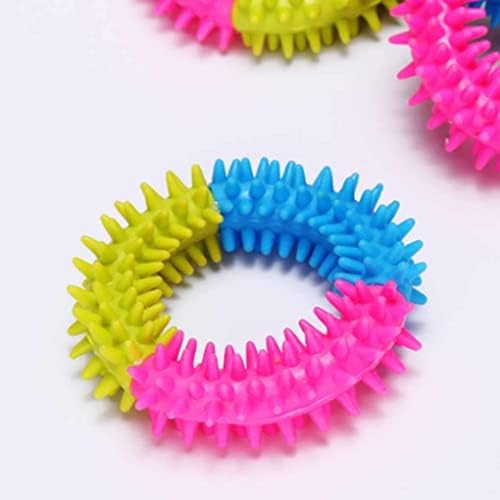 טבעת גומי רכה צבעונית טבעת גומי לעיסת שיניים נושכת רודף צעצוע אימונים לגור שימושי ונחמד