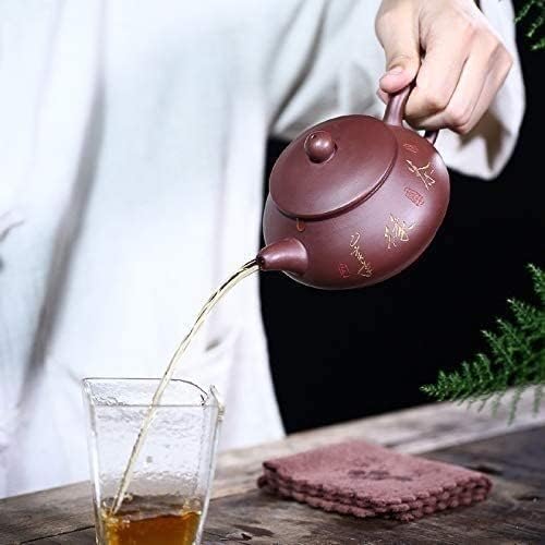 קומקום קומקום מודרני קומקום קומקום מקורי עפרות חרס סגול סיר תה 250 מל בעבודת יד סיר סיר סיר סיר תה קומקום