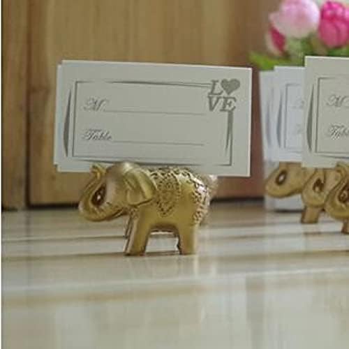 120 יחידות זהב מזל תינוק פיל כרטיס מחזיק חתונה משתה חג אירוע עיצוב הבית מסיבת מתנה