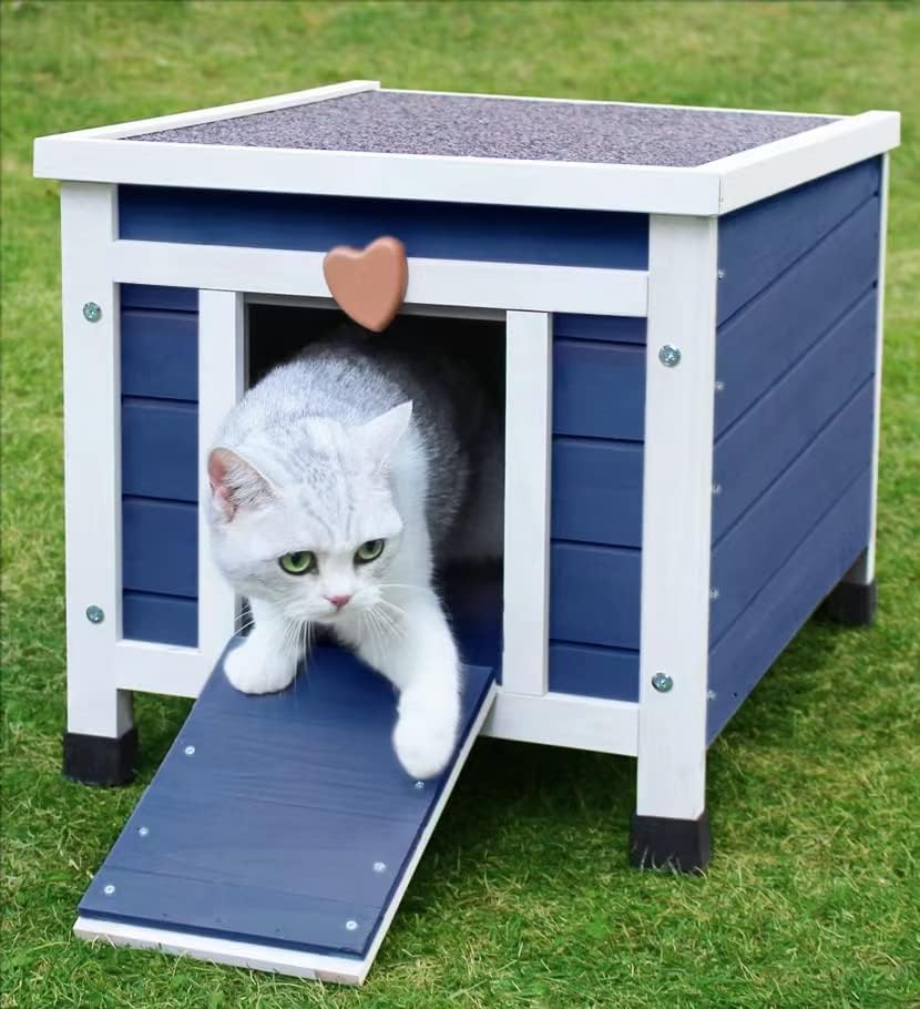 בית חתולים היקפטן לחתולים חיצוניים, בית חתולים פראי מקלט עמיד בפני מזג אוויר, בית חיות מחמד קטן