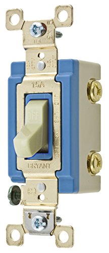 Bryant Electric 4803 מתג Toggle מתג, 3-כיווני, ציון מפרט תעשייתי כבד במיוחד, קווי אחורי וצד, 15 אמפר, 120/277