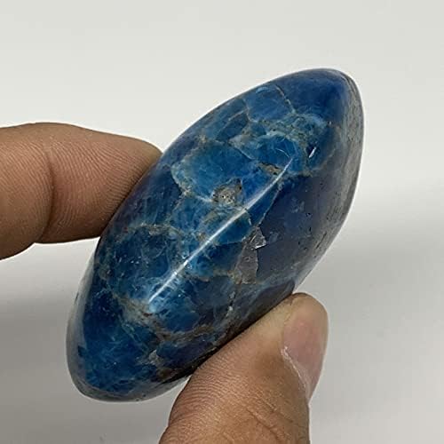 Watangems 96.4 גרם, 2.2 x1.7 x1 , אבן דקל כחולה אבן הכחול הושלמה באנרגיה רייקי, אבן מטאפיזית, ממדגסקר,