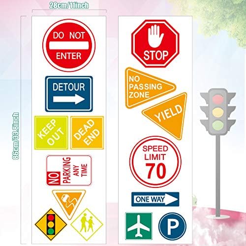 15 חתיכות שלטי דרכים קיר מדבקות תמרור מדבקות שלטי רחוב מדבקות להפסיק רחוב תחבורה סימנים ויניל