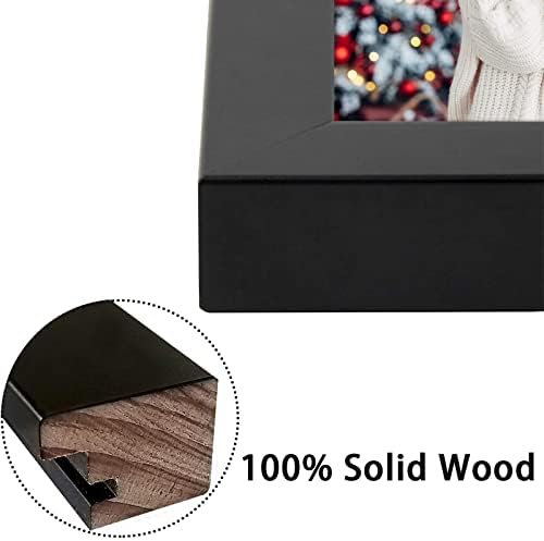 אמנות גולדן סטייט, שחור 4x4 אינץ 'מרובע מסגרות עץ, אוסף מסגרת תמונות אינסטגרם סמארטפון, חבילה של 3