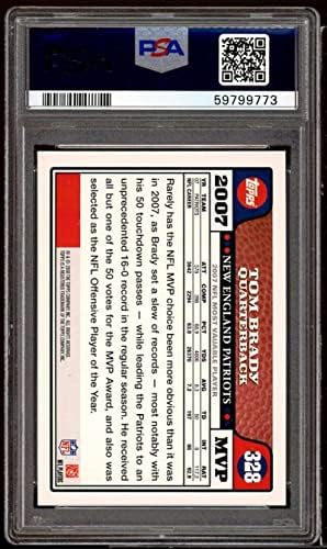 טום בריידי כרטיס 2008 Topps 328 PSA 9