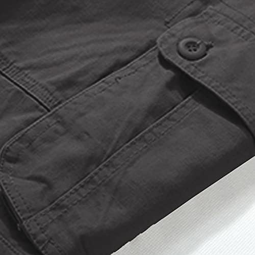 גרבי מטען ישר חיצוניות חיצוניות מכנסיים מזדמנים של גברים רופפים מכנסי מטען שזוף של גברים מרובי כיסים