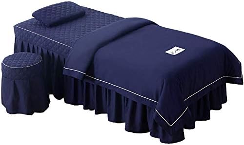 ז'ואן סדין שולחן שולחן צבע מוצק 4 חתיכות שולחן עיסוי סט חצאית סט מיטת יופי מיטת מיטה מיטה מיטת מיטה חצאית