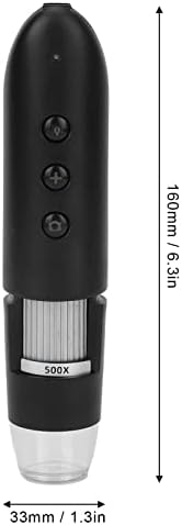 מיקרוסקופ זיהוי קרקפת 8 נורות LED גלאי קרקפת הגדלה עדשה אופטית צילום וידאו וידאו WIFI 500X נסיעות