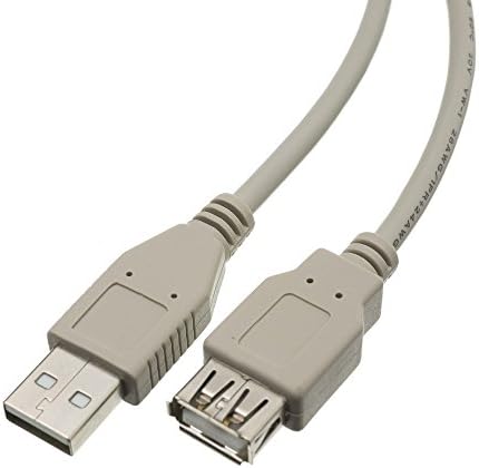 כבלים כבלים 1 רגליים USB 2.0 כבל הרחבה, בז ', סוג A זכר/סוג תקע נקבה, זכר לנקבה כבל תוסף USB במהירות