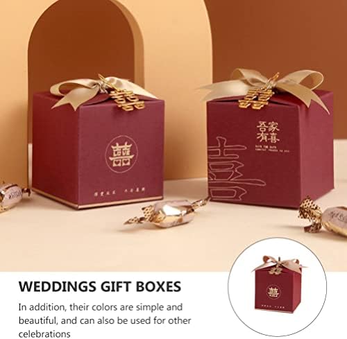 קופסאות חתונה סינית סינוס קופסאות לחתונה קופסאות מסיבת חתונה קופסאות טובות 20 יחידות סגנון סיני XI סוכריות