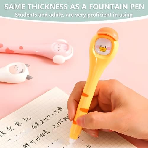 עט קלטת תיקון ביטוסי לבן, עט לבן חמוד יבש מהיר ביפן, עם מוליך קל לשימוש בצורת עט קוואי, לתלמידי