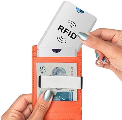 סט של 20 שרוולי חסימת 20 מחזיקי מגן כרטיסי אשראי, הגנה מפני גניבת זהות שרוולים מאובטחים לכרטיסי אשראי, כרטיסי