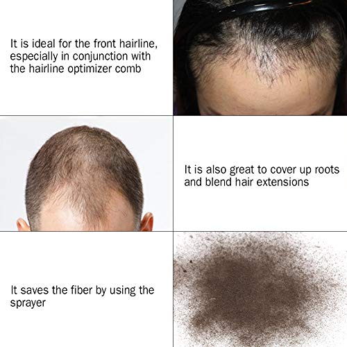 שיער סיבי המוליך - מקצועי שחור שיער סיבי זרבובית שיער סיבי בניין שיער עיבוי כלים עבור גברים ונשים, עבור עיבוי