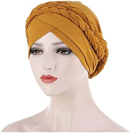 כובע כפה מפותל לנשים עטיפת ראש מפלגה מוסלמית לנשים עטיפת בוהמי טורבן טורבן סרטן מפותל.