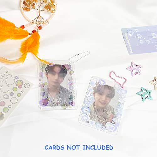 6 KPOP Photocard Holder Toploaders Toploaders, 50 שרוולי כרטיסים הולוגרפיים לכרטיסי מסחר kpop Photocard, 22