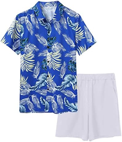 BMISEGM Mens Mens חליפות דק -כושר גברים קיץ אופנה פנאי הוואי חוף הים החוף דיגיטלי דפוס תלת מימד