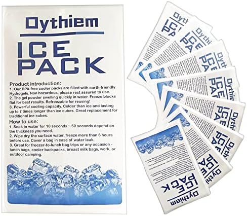 Oythiem אריזת קרח לשימוש חוזר חבילת קרח ניידת לילדים מבוגרים קופסת תיבת ארוחת צהריים, פירות ים, אוכל