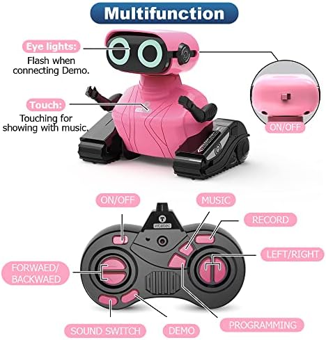 צעצועי רובוט נערת הונגקה, צעצוע רובוט שלט רחוק נטען עם הקלטת תחושת מגע בהקלטת תכנות מוזיקה עיניים הובלות