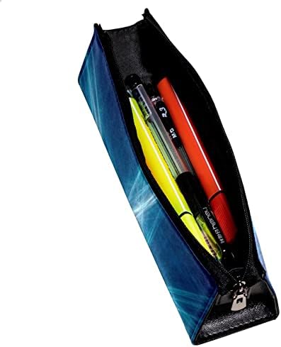 מארז עיפרון Guerotkr, כיס עפרון, מארז עט, כיס עט, כיס עיפרון קטן, דפוס כחול ארט מופשט