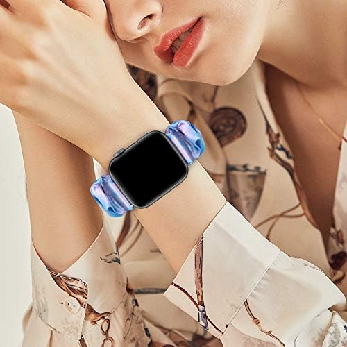 להקת Dye Dye של Uoomoo תואמת את Apple Watch Se Series 6/5/4 40 ממ, להקות Scrunchie עבור Apple Watch SE, רצועות