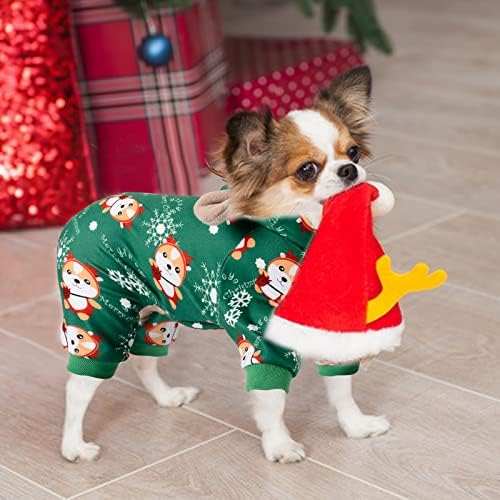 קפוצ'ירס של כלב חג המולד סווטשירט אייל קפוצ'ון גור לכלבים קטנים ילד ילדה חג המולד אייל תחפושת