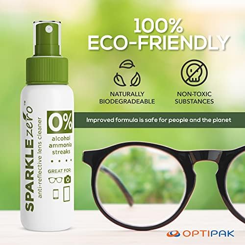 ערכת ריסוס לניקוי עדשות של Optipak ECO, מגבוני ניקוי עדשות למשקפי ראייה, עדשות, מסכים, מגבוני