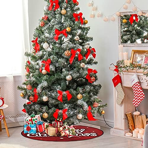 מחצלת עץ חג המולד של שיגואה, פתית שלג סנטה עץ חג המולד גדול מעמד מחצלת עץ חג המולד עץ חג המולד חג המולד קישוטי