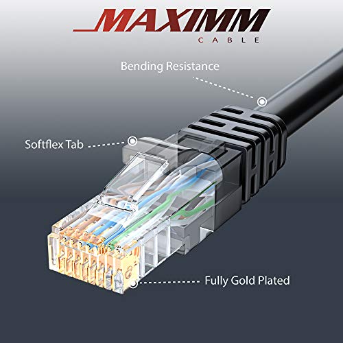 MAXIMM CAT 6 כבל Ethernet 4.0 רגל, נחושת טהורה, כבל LAN כבל CAT6, כבל אינטרנט וכבל רשת - UTP